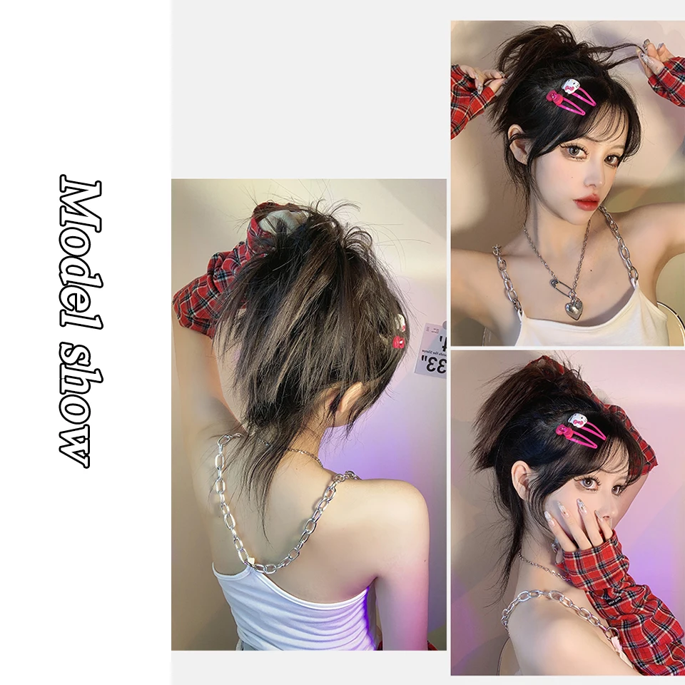 Лук из синтетических волос со сборкой, кудрявый, на резинке, небрежный, афро-шаньон, для женской прически.