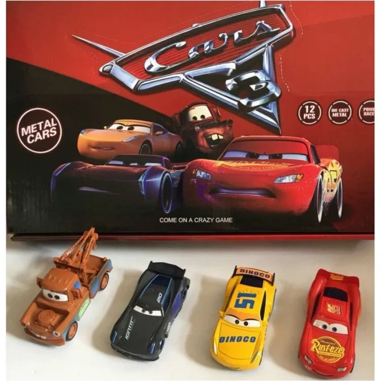 EC Shop Oktoys Cars Молния Маккуин Матер Игрушечные машинки Набор из 4 металлических