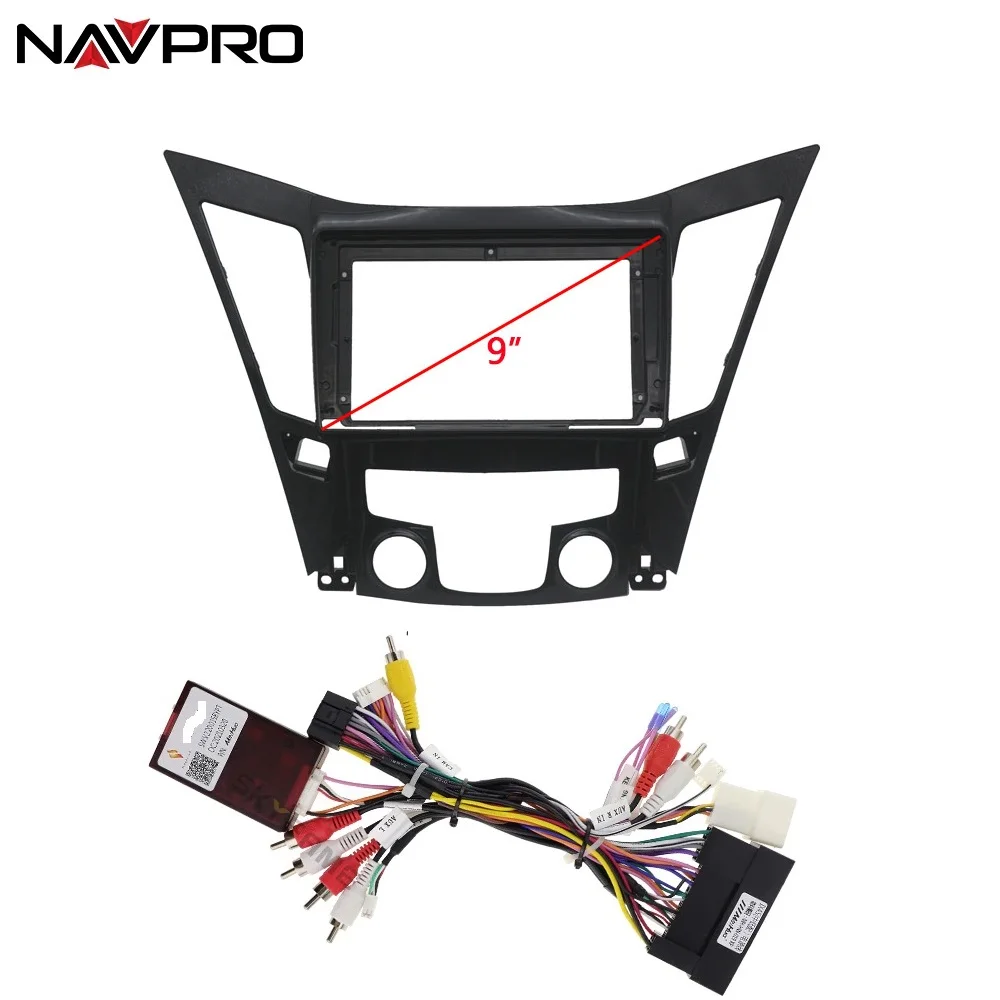 

Frame/Fascia and connecting cables for 9 "Multimedia Center Installation for HYUNDAI SONATA NAVPRO CASKA