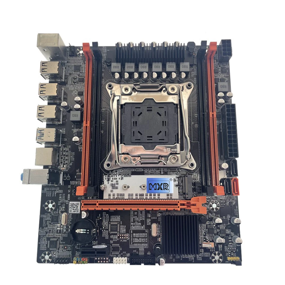 

MXR X99 Motherboard Slot LGA2011-3 NVME M.2 SSD USB3.0 Support DDR4 REG ECC Memory and Intel Xeon E5 V3 V4 Processor