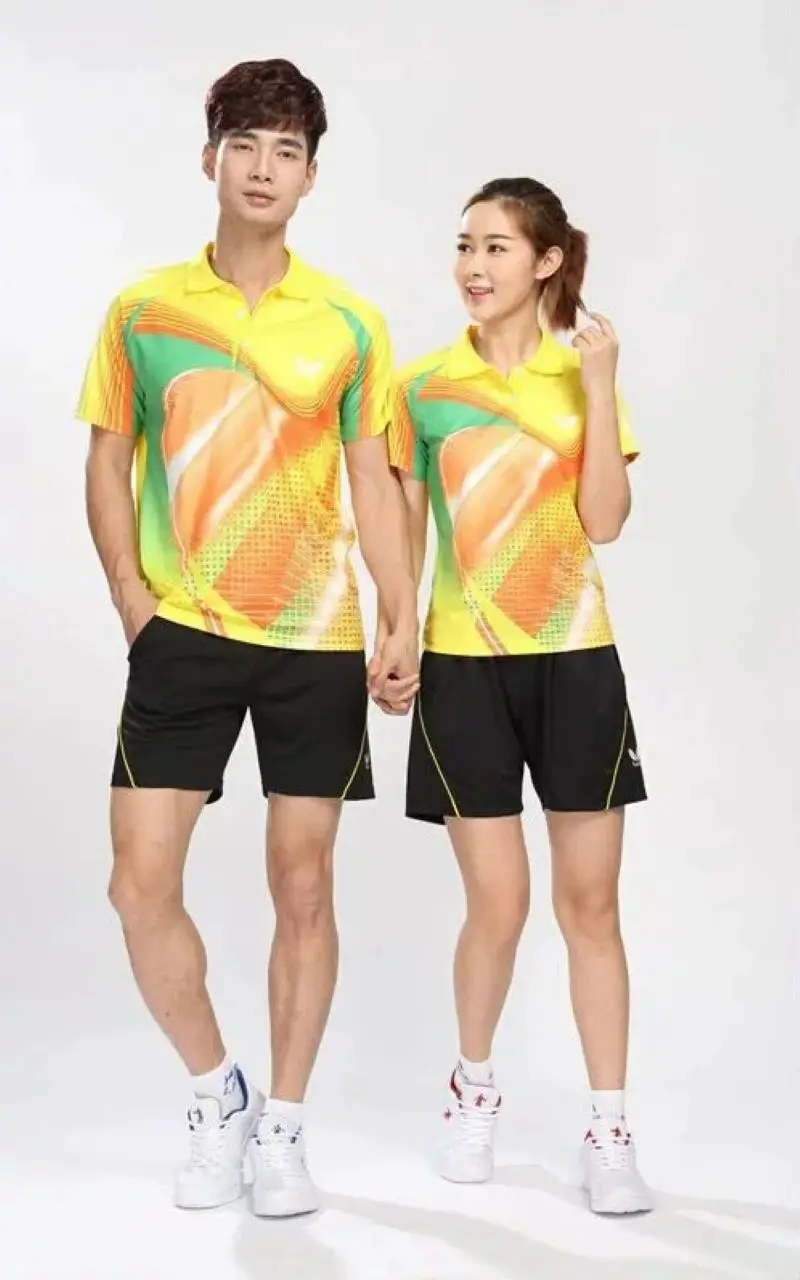 Men & Women Table Tennis Jerseys Badminton Training suit jersey & shorts Set empty Style Short-sleeved Running Wear Tennis