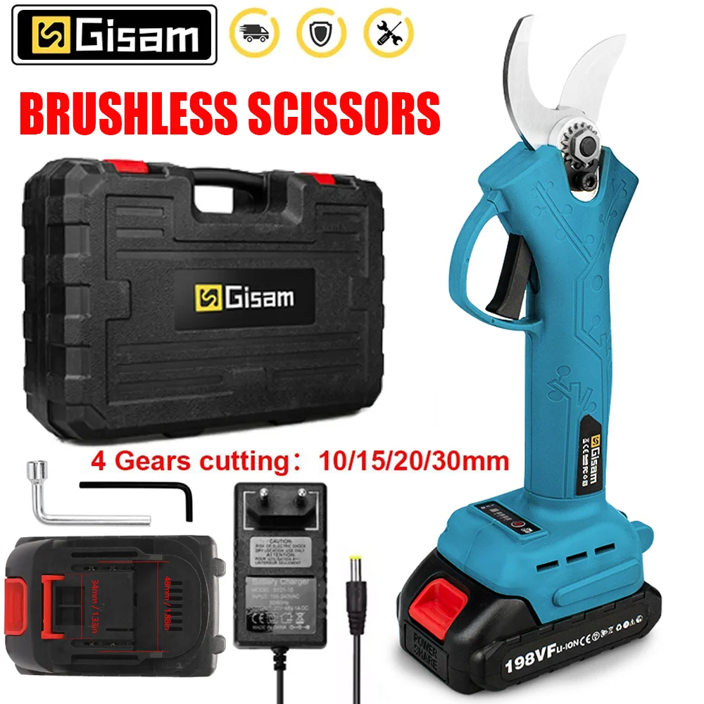 198VF электрические ножницы для обрезки, беспроводные электрические ножницы, перезаряжаемые бесщеточные ножницы для обрезки, садовый инструмент для Makita 18V Battery
