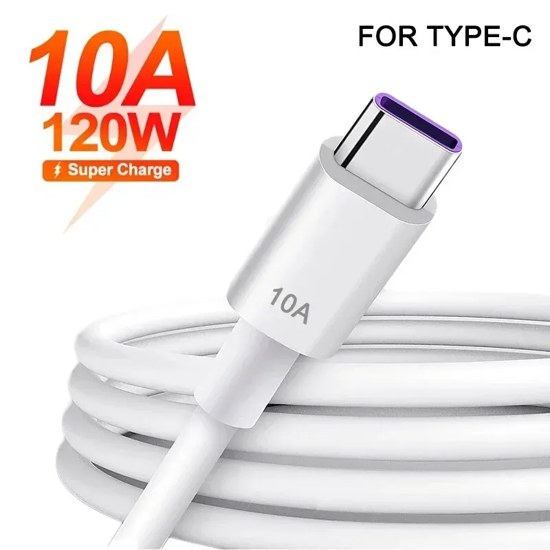

120W 10A USB Type C USB Cable Super Fast Charing Line for iPhone Xiaomi Samsung Huawei Honor Quick Charge USB C Cables Data Cord