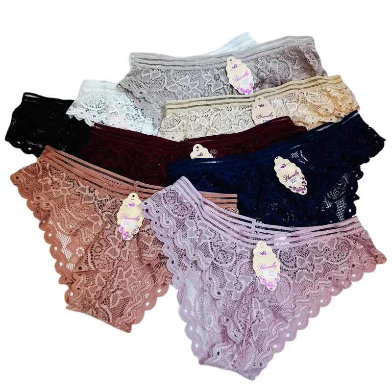 Набор ажурных женских трусиков мягкое кружево Женские трусики набор 4 штуки
