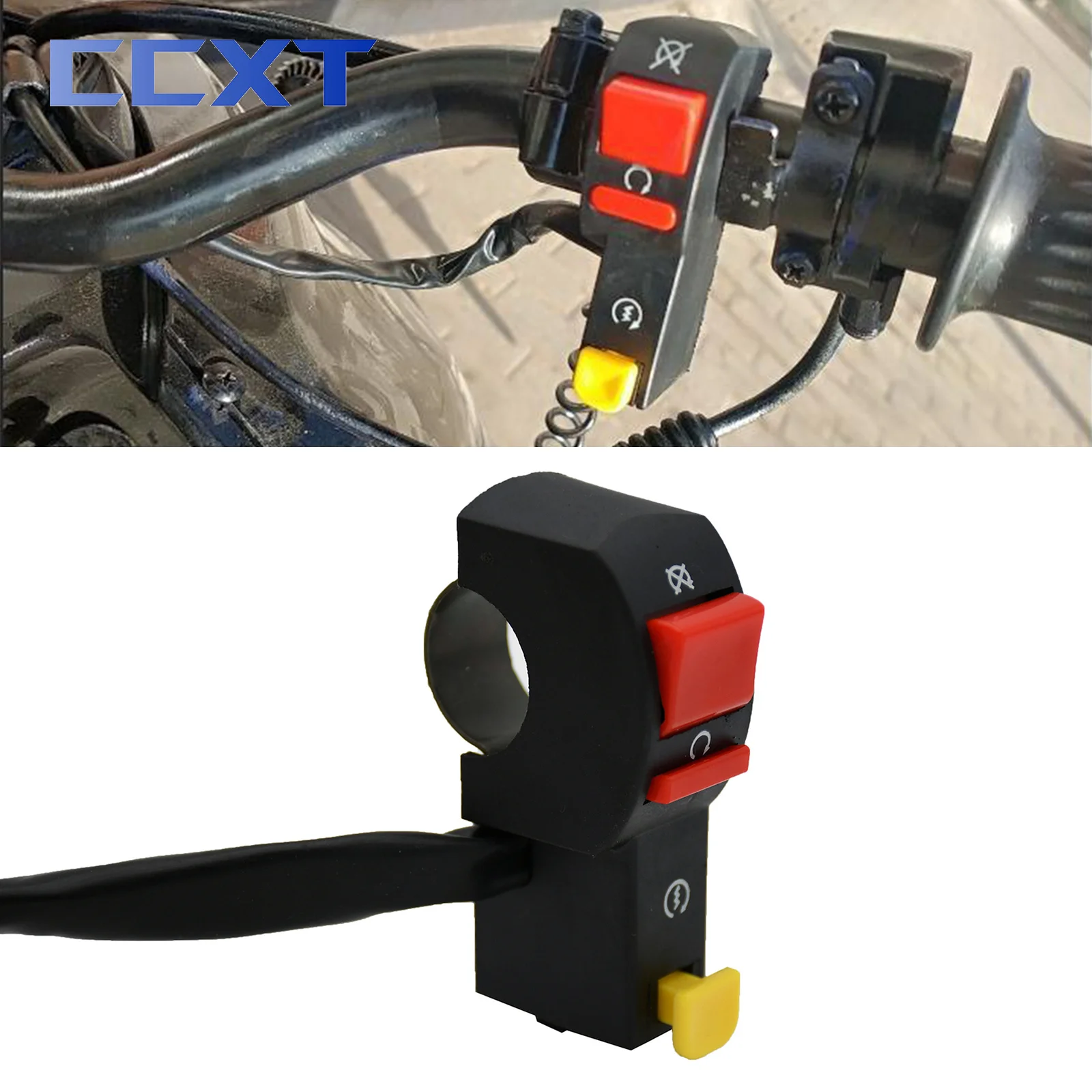 

Кнопка включения/выключения фар мотоцикла, электрический выключатель 22 мм на руль для ATV, Honda, KTM, Yamaha, Kawasaki, Suzuki