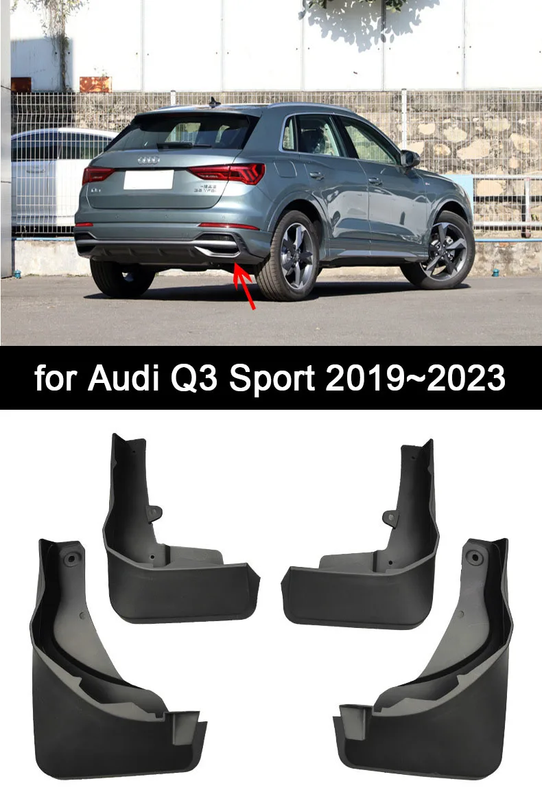 

Для Audi Q3 Sport Sportback F3 S Line 2019 2020 2021 2022 2023 Брызговики Задние колеса Брызговики ВНЕДОРОЖНИК Крылья Автомобильный Стайлинг