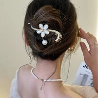 flower clip for women luxurious rhinestones grab clip elegant headwear for summer updos