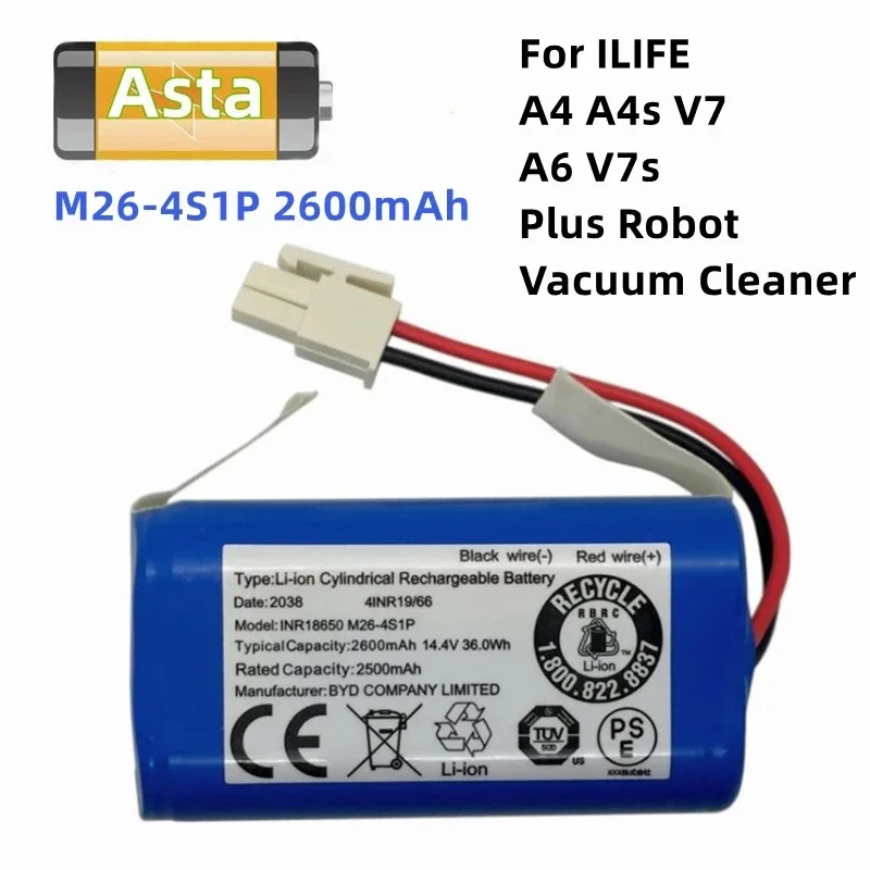 

For ILIFE A4, A4s, A4s pro, A6, A9Robot Vacuum Cleaner Original Battery Vacuum Cleaner Battery 3500mah Built-in BMS Protection