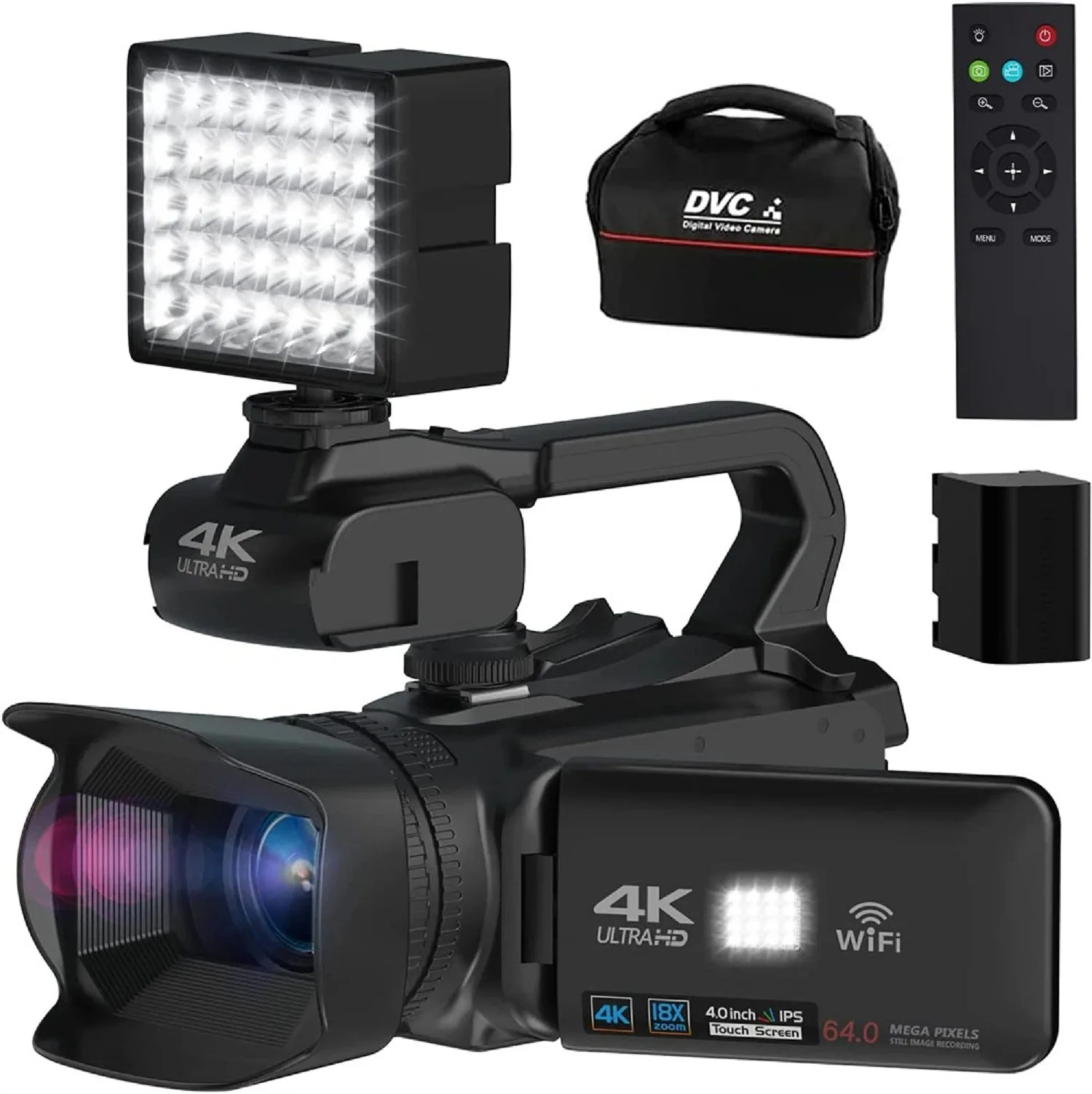 

Купи 2 ПОЛУЧИ 1 бесплатно 18X зум 4K видеокамера Цифровая камера для фотографии Youtube прямая трансляция 4-дюймовый экран Wifi веб-камера 64 мп видео
