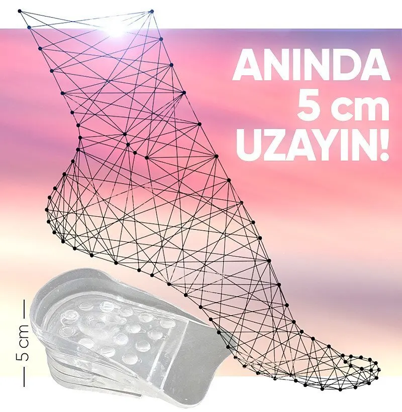 

10 Parça 5 cm Size Prolonging Silicone Insoles