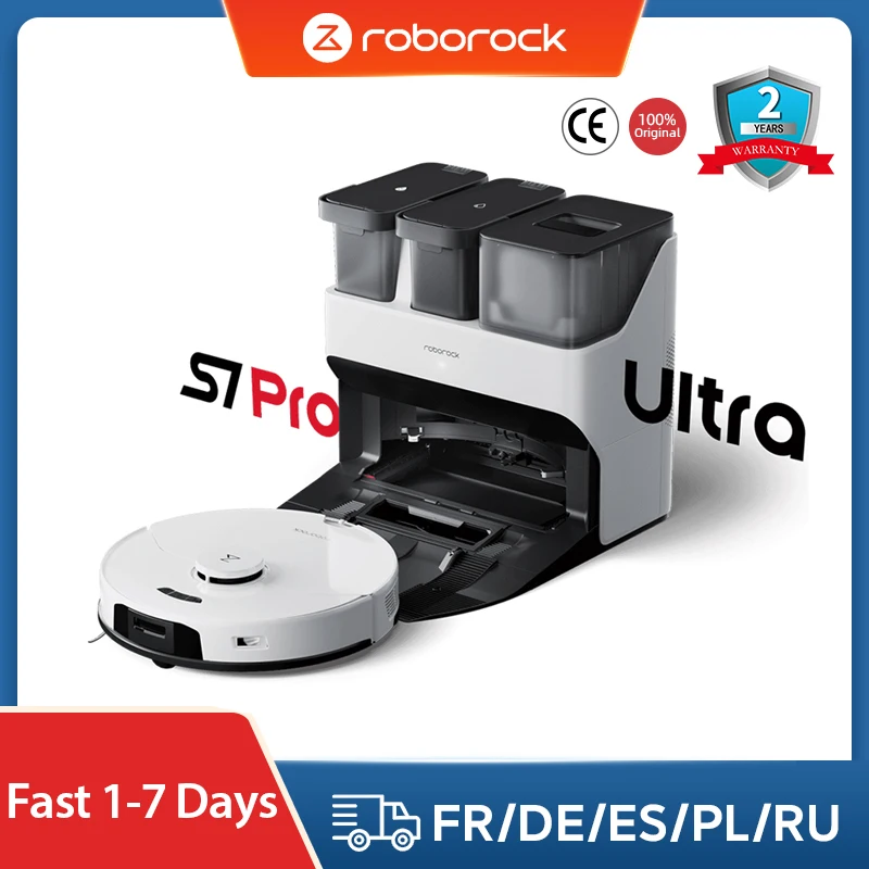 Official Roborock S7 Pro Ultra Robot Vacuum Cleaner 5100Pa Suction Power with Auto Empty Wash Fill Dock LDS Navigation