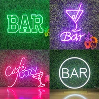 bar neon sign for home decor shop working light led lighting modes bar neon tube sign usb powered lamp for wall decoration