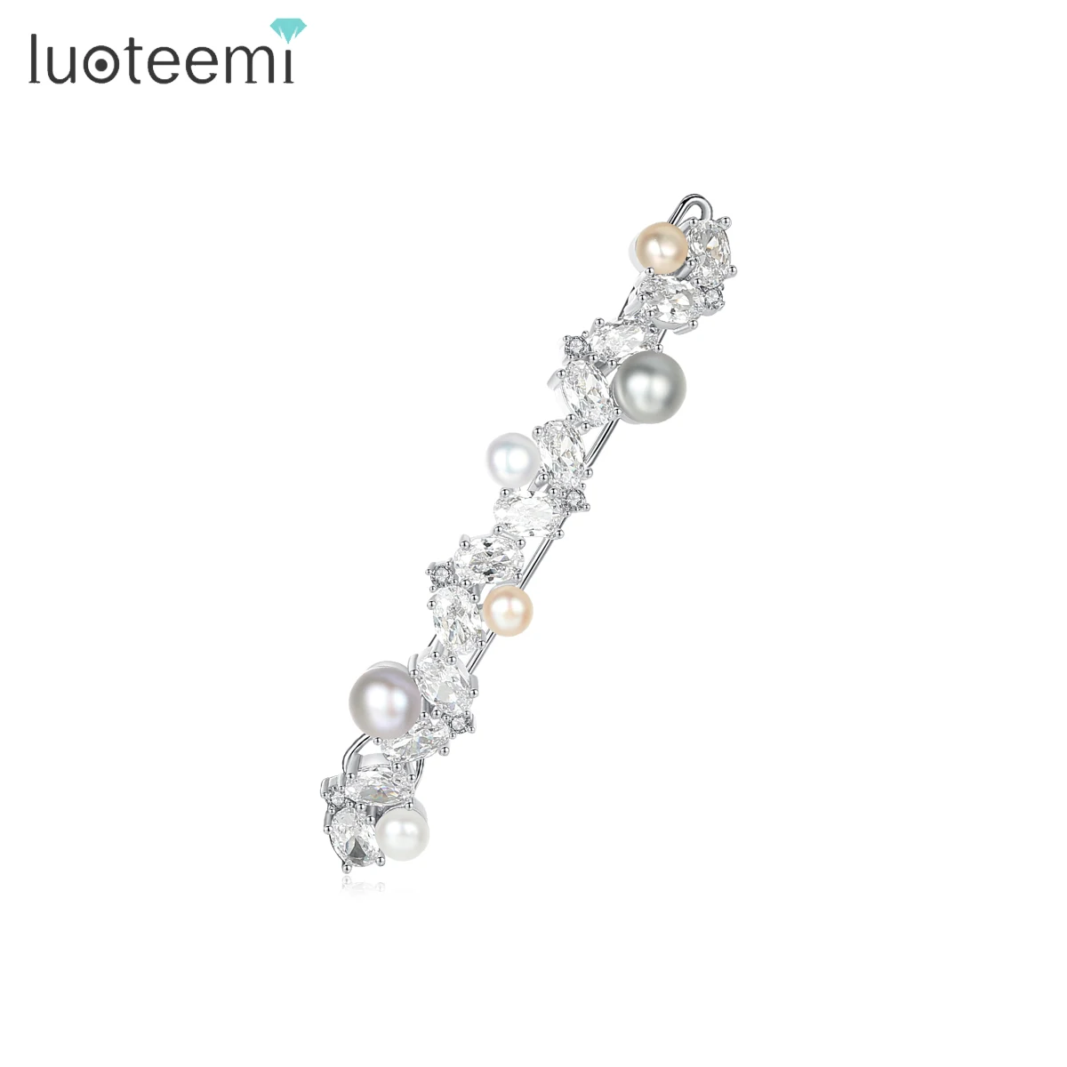 

LUOTEEMI New Handmade Pearl Hair Clips White Color Barrettes Hair Clips for Women Girls Korean Fashion Hairpin Hair Accessory