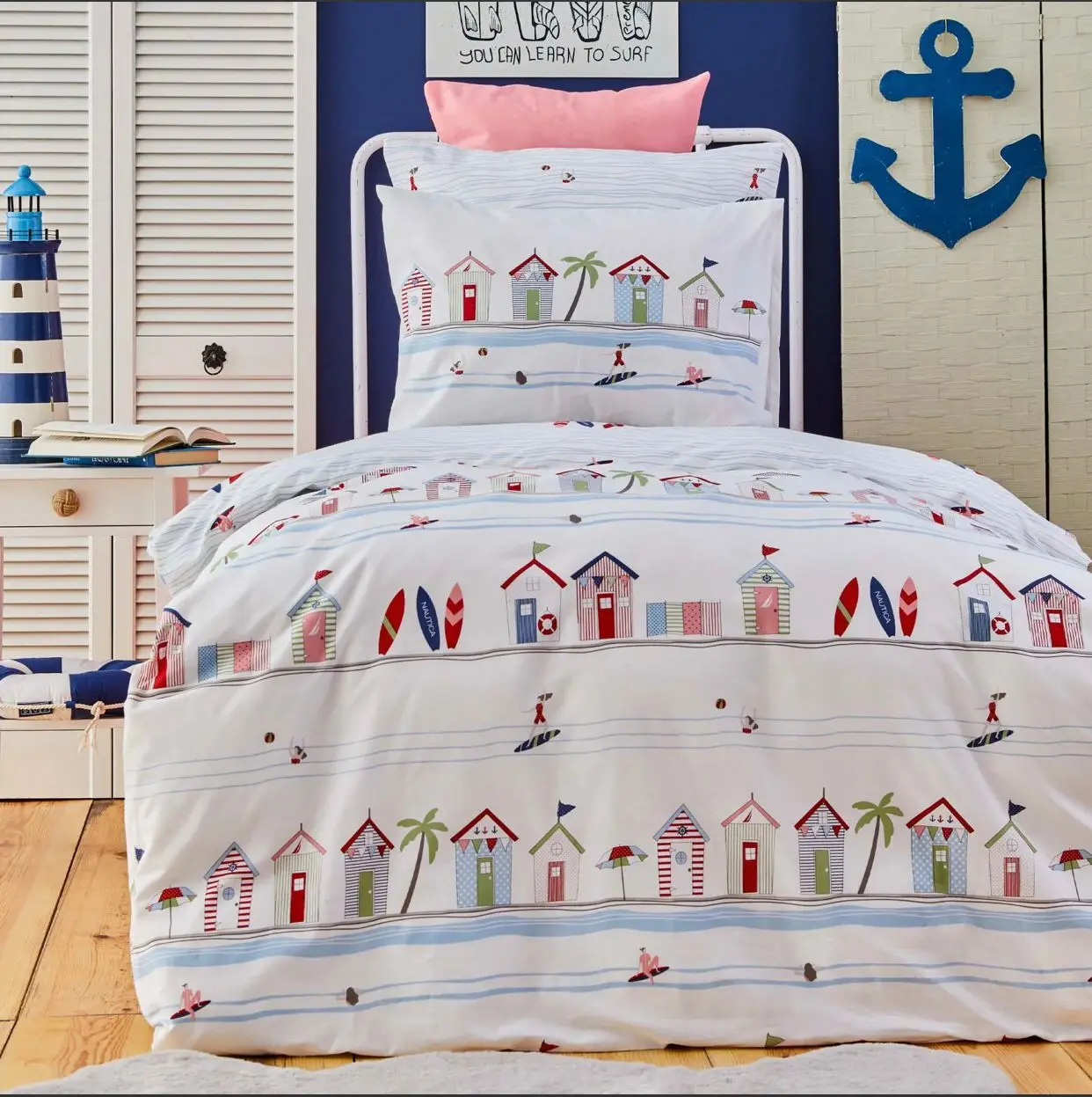 Nautica Home Kids Beach House 100% Cotton Single Duvet Cover Set