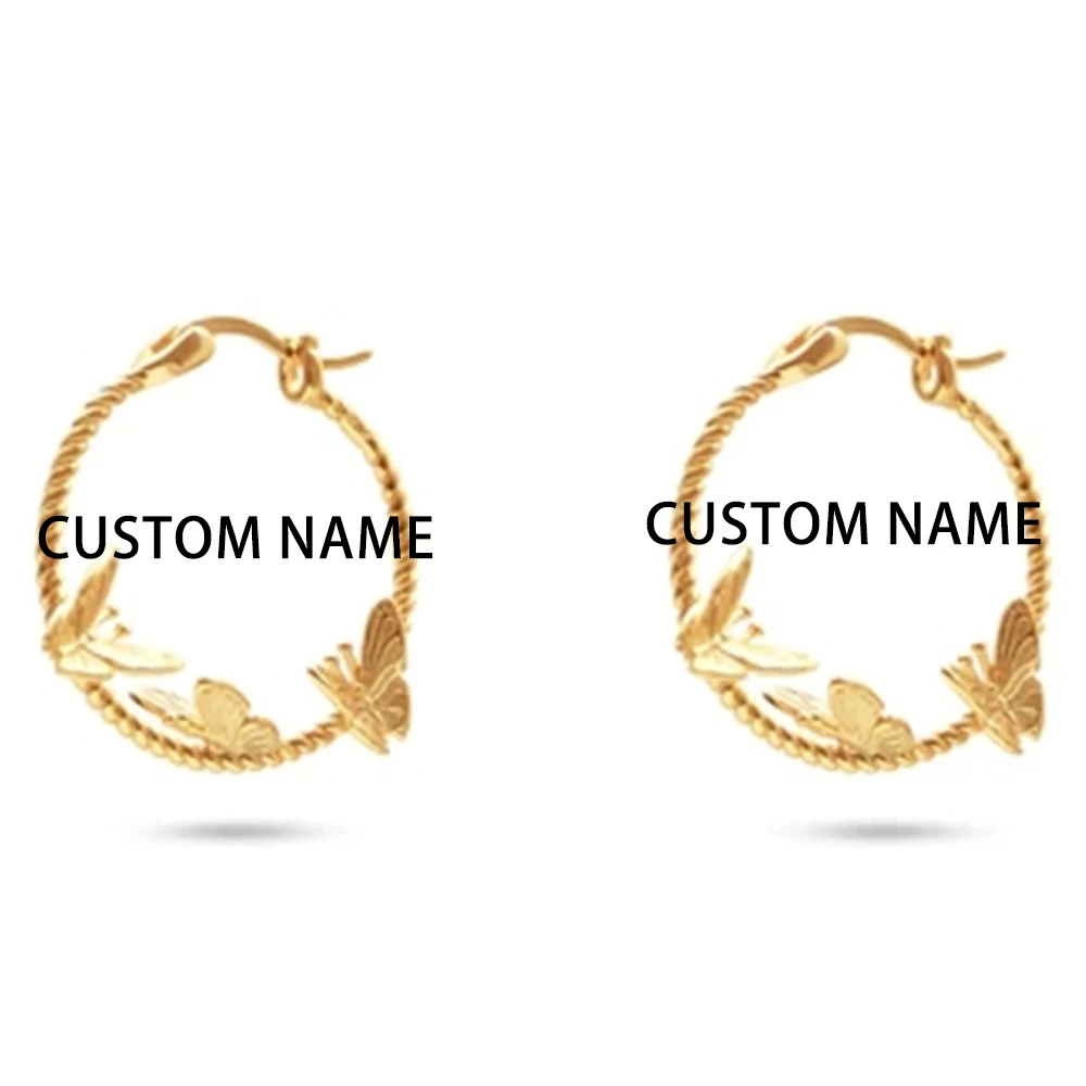 

Женские серьги с тремя звеньями под заказ, ювелирные изделия из 18-каратного золота с золотым покрытием для летнего подарка