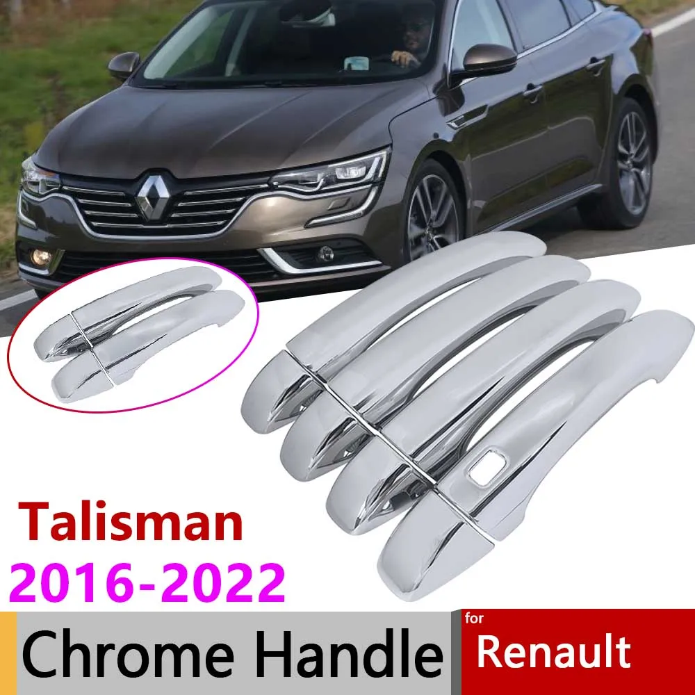 

for Renault Talisman Samsung SM6 2016~2022 2020 Chrome Sturdy Door Handle Cover Car Styling Accessories Protective Film Stickers