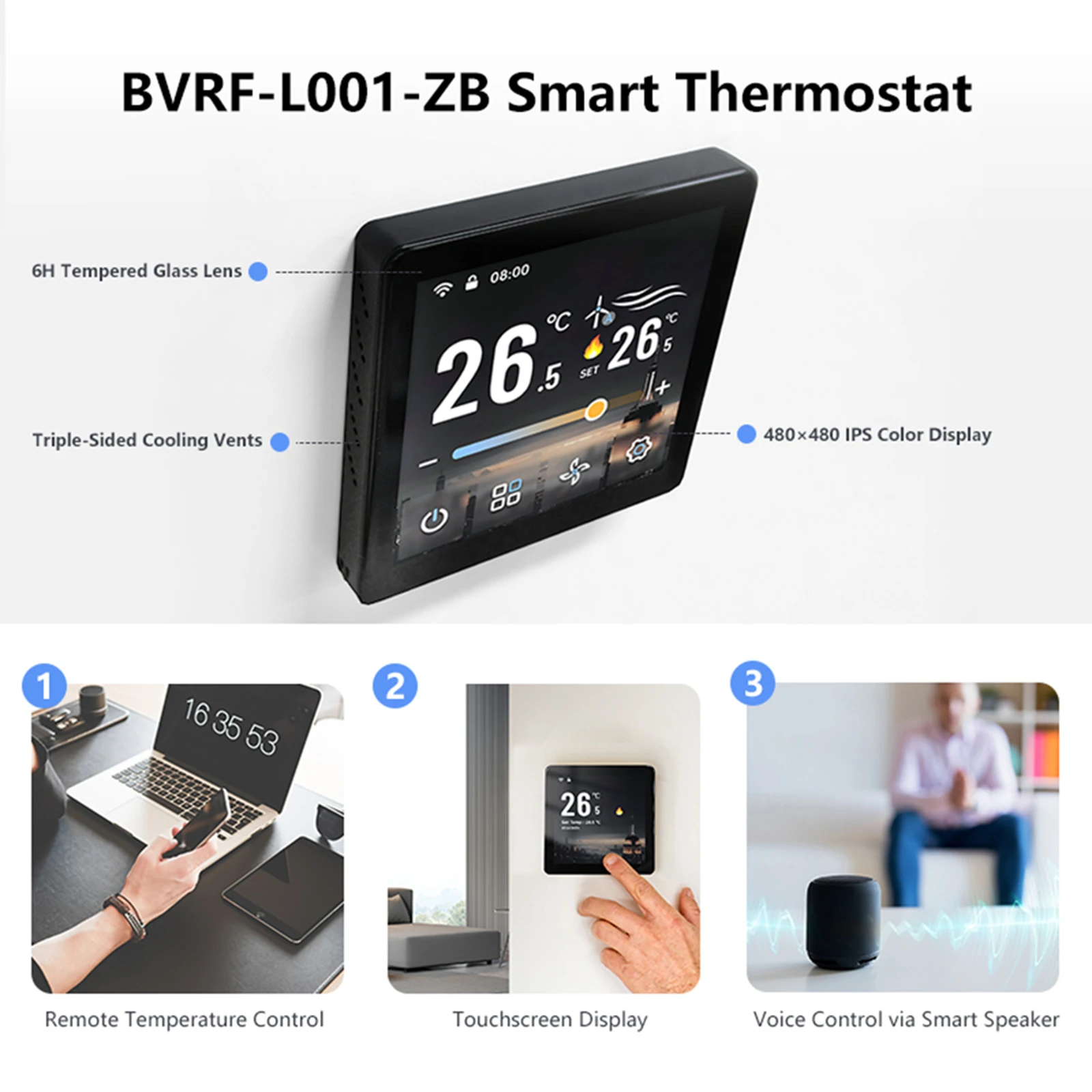 Фото Умный термостат Qiumi для центральных воздушных систем VRF/VAR |   4