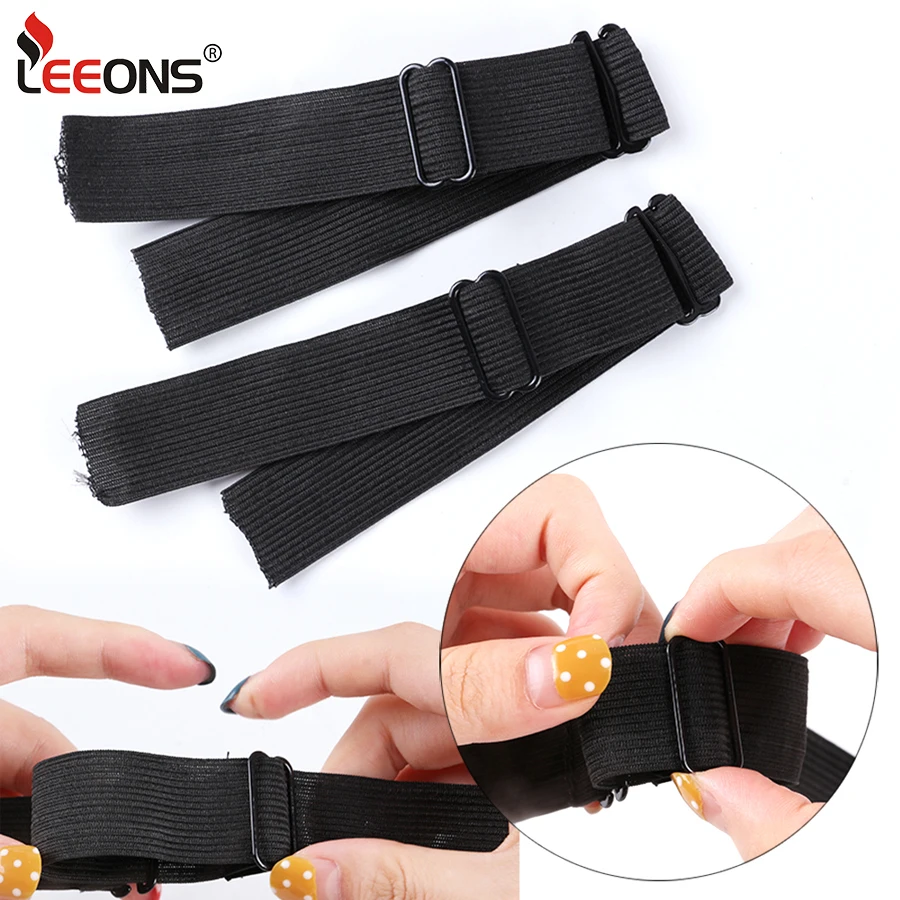 

Leeons Black 2.5Cm 3.5Cm Width Adjustable Elastic Bands For Wig Adjustable Wig Band Wig Band For Making Wig Caps Lace Wig Cap
