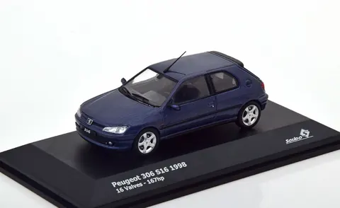 МОДЕЛЬ КОЛЛЕКЦИОННАЯ PEUGEOT 306 S16 1998 BLUEMETALLIC