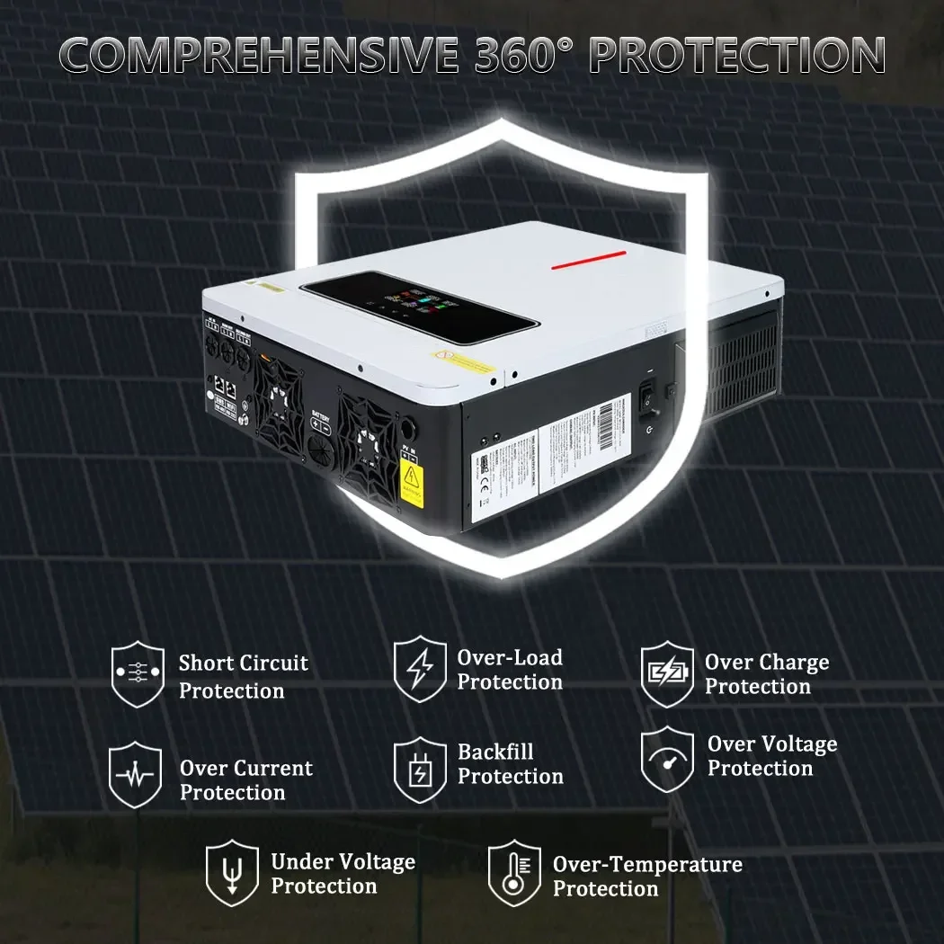 YINGFA 3.6kW Гибридный инвертор On/Off Grid Двойной выход Работает с или без батареи Чистая