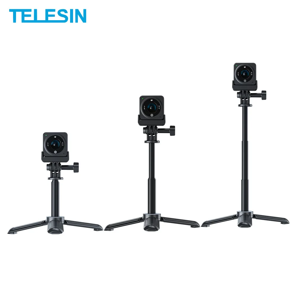 

TELESIN Mini Selfie Stick Portable Adjustable Length Handheld Selfie sticks Tripod for DJI Action 2