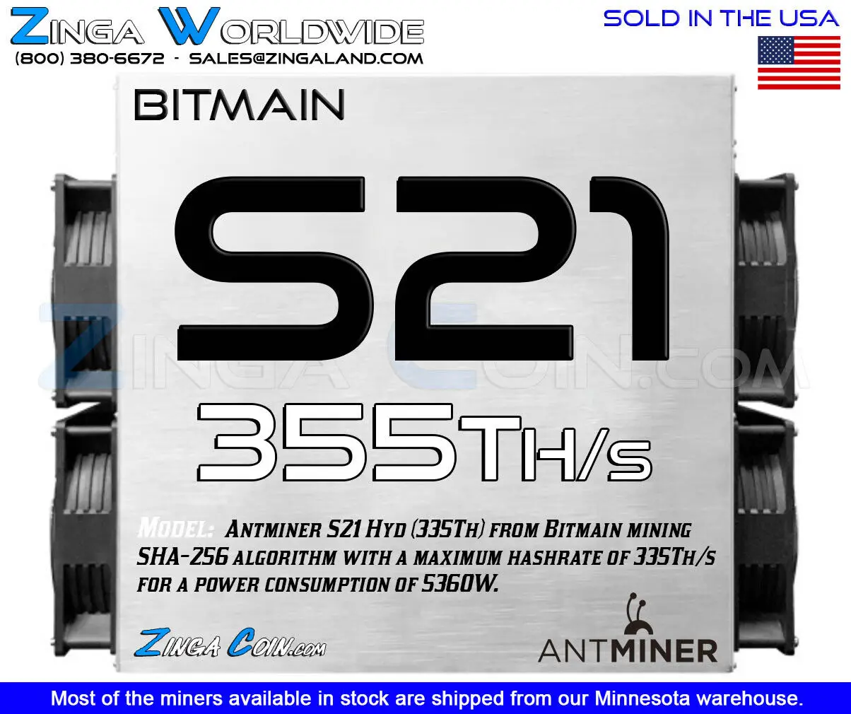 OA КУПИТЬ 6 ПОЛУЧИ 3 БЕСПЛАТНО Bitmain Antminer S21 Hyd 335Th/s BTC Miner ASIC BITCOIN Mining Rig We Finance
