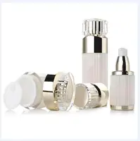 15ml  diamond shape gold airless Acrylic  bottle lotion/emulsion/foundation/serum/essence anti-UV skin care cosmetic packing