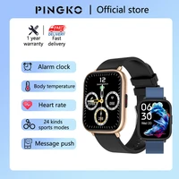 pingko 2022 smart watches real heart rate body temperature blood oxygen and pressure measurement fitness sport watch waterproof