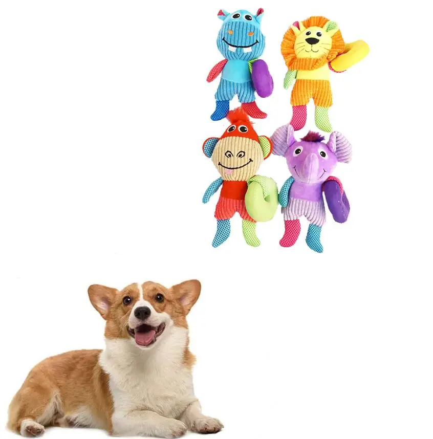 

Dog Squeak Toys Dog Plush Chew Toy Animal Shape Interactive Training Dog Supplies Puppy Sound Toys For Small Medium Large Dogs