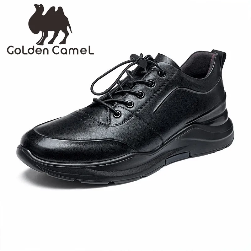 Goldencamel Autumn Men's Shoes Genuine Leather Casual Shoes for Men Comfortable Cushion Non-slip Male Sneakers for Men Spring