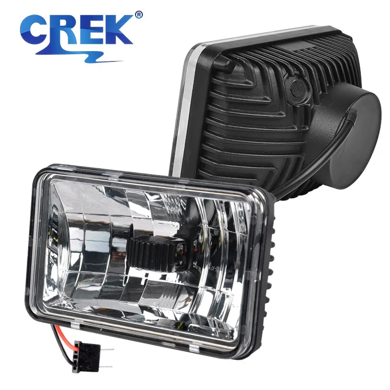 

CREK 4x6 Inch LED Headlight 12V 24V High Beam Square 5" Motorcycle Headlamp Truck Head Light for Pickup Jeep Man Scania Lorry RV