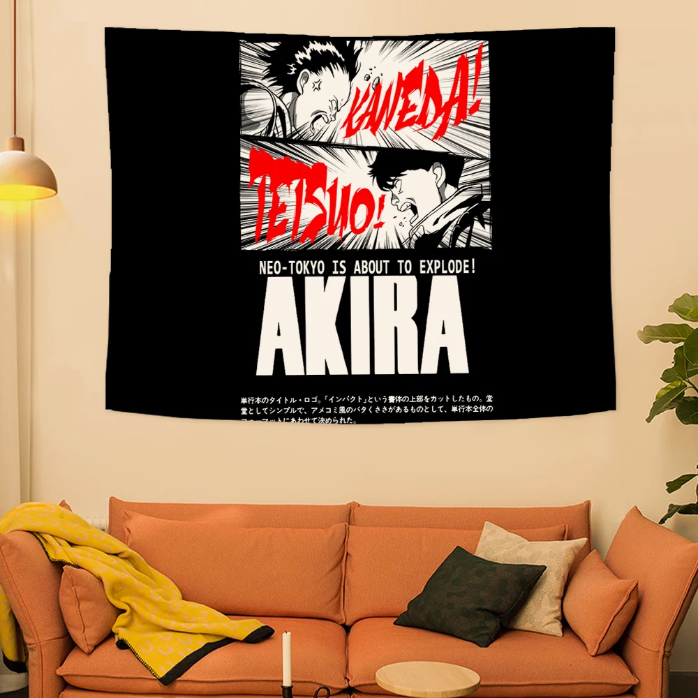 

Настенные гобелены Akira в стиле ретро с аниме, настенное украшение, домашний декор
