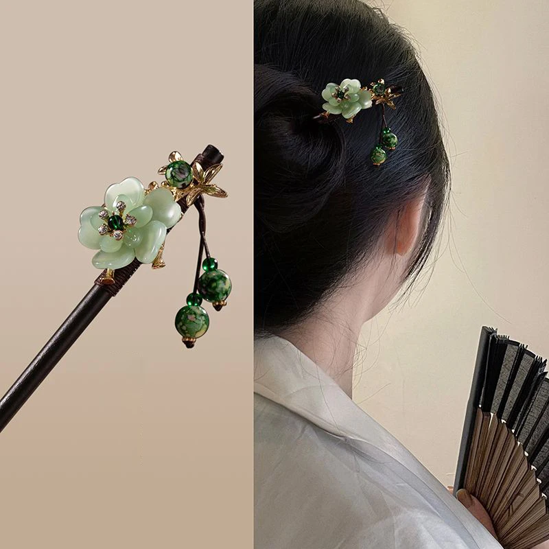 

Vintage Chinese Style Hanfu Hair Stick Women Metal Glaze Hair Fork Hair Chopsticks Hairpin Woman Jewelry Hair Clip Accessories