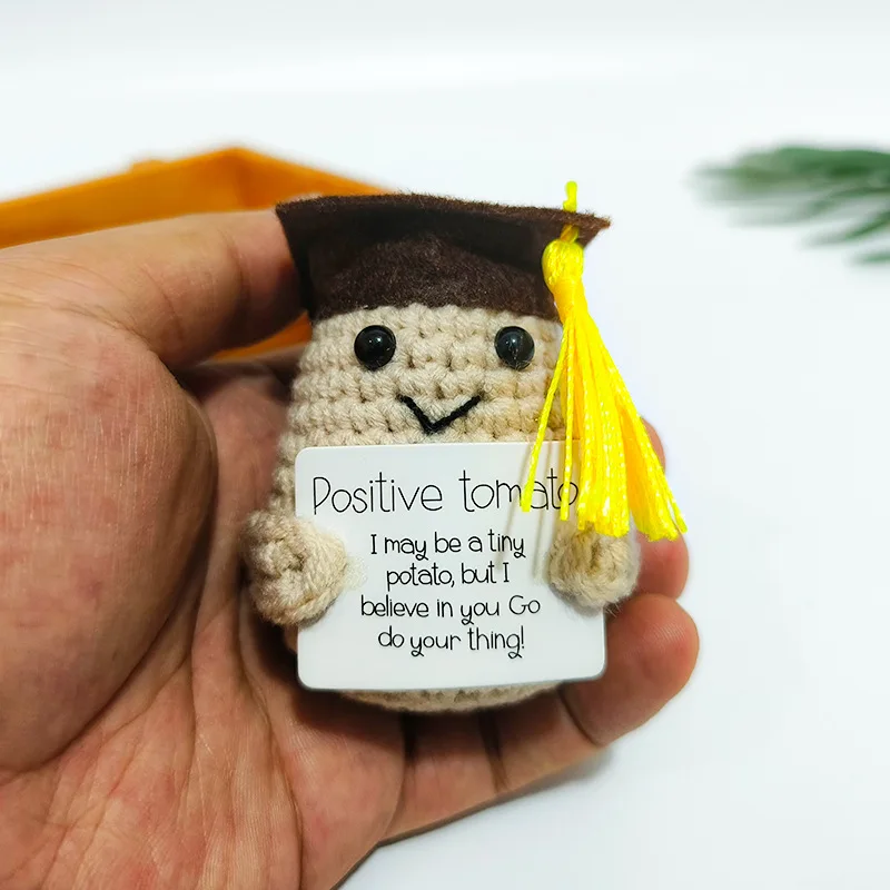 Забавный вязаный товар Рождественский положительный картофель милая шерстяная