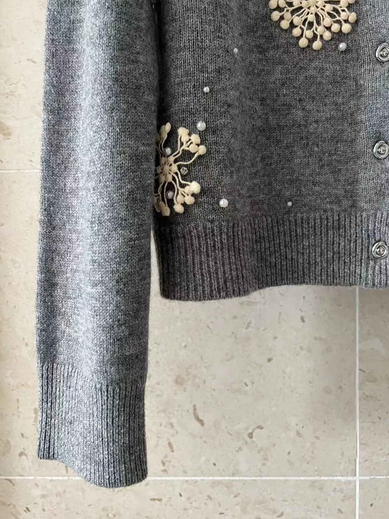 Осень-зима E * R новая мода кашемировый вязаный кардиган ручной работы с круглым