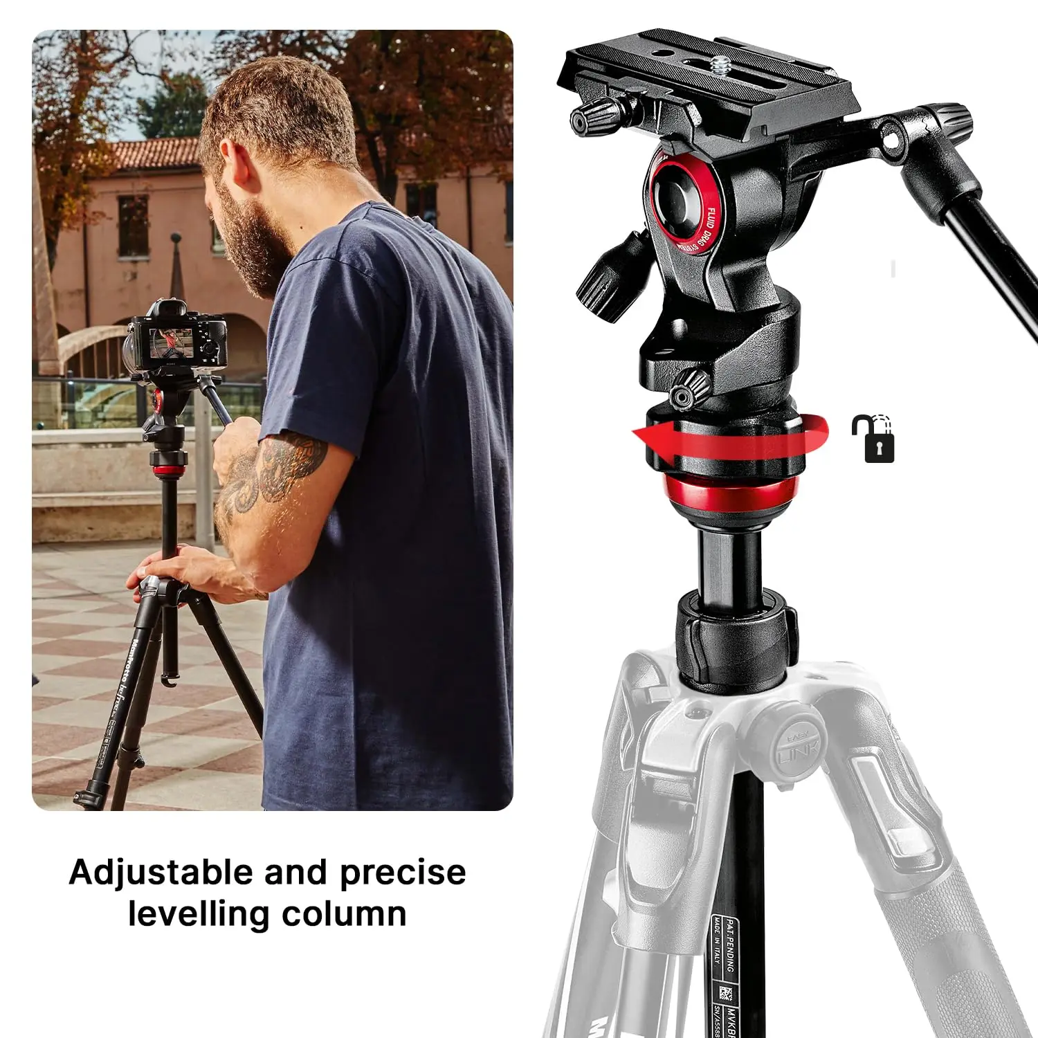 Комплект видеоголовок Vitec Imaging Manfrotto befree live с алюминиевым штативом L беззеркальная