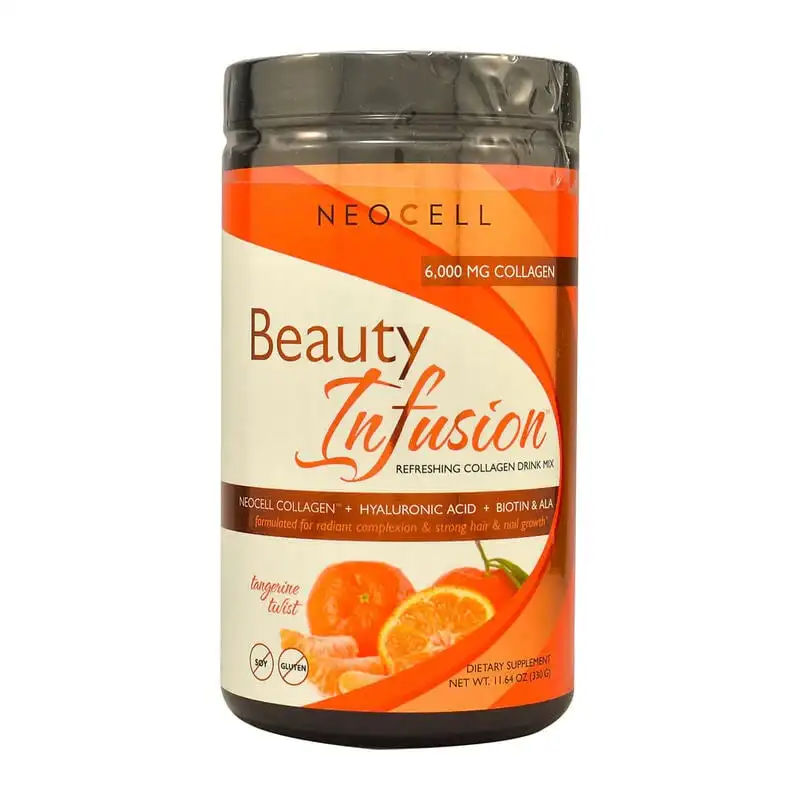 NeoCell Beauty Infusion Drink Mix Collagen Types 1 &amp 3 Tangerine Коллаген типа и гиалуроновая
