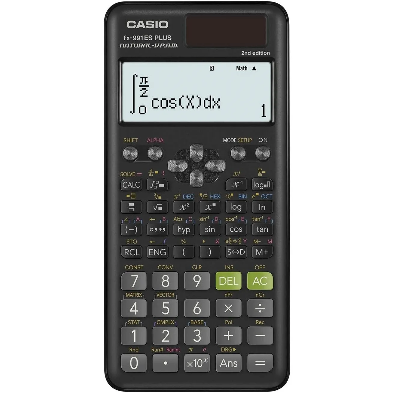 

Original CASIO FX-991ES-2 Plus Scientific Calculator 417 Functions Engineering Students High School Lab Office Solar And Battery