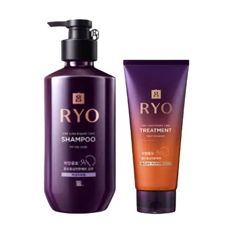 Шампунь Ryo Hair Loss Care для жирной кожи головы 400 мл + Средство по уходу за волосами от выпадения (укрепляет корни волос) 330 мл