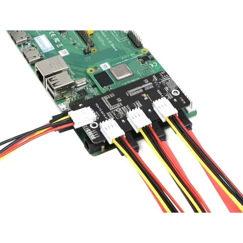 Для вычислительного модуля Raspberry Pi 4 CM4 Pcie на SATA PCI-E на четырехполосную карту SATA3.0 с высокоскоростной платой расширения SATA 6 Гбит/с
