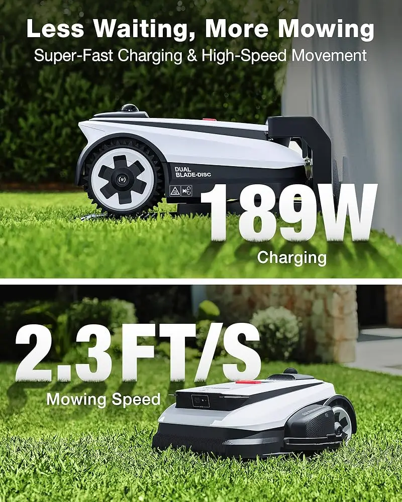 SHIPMASTER SALES: Робот-газонокосилка ECOVACS Goat A3000 с LiDAR-навигацией, двойная LiDAR-навигация, подходит для участков 34 акра, ширина скашивания 13 дюймов (art.: 3920db279a77b) - 3920db279a77b