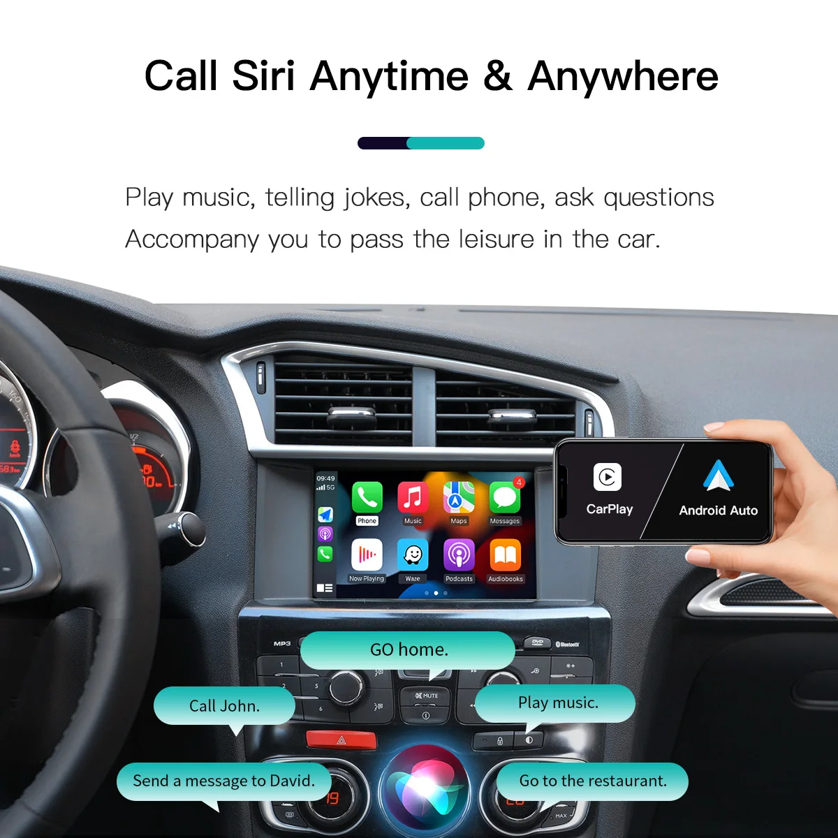 Беспроводной модуль Carplay и Android Auto для Peugeot SMEG 208 308 508 3008 C4 DS3 DS4 DS5 автомобильное