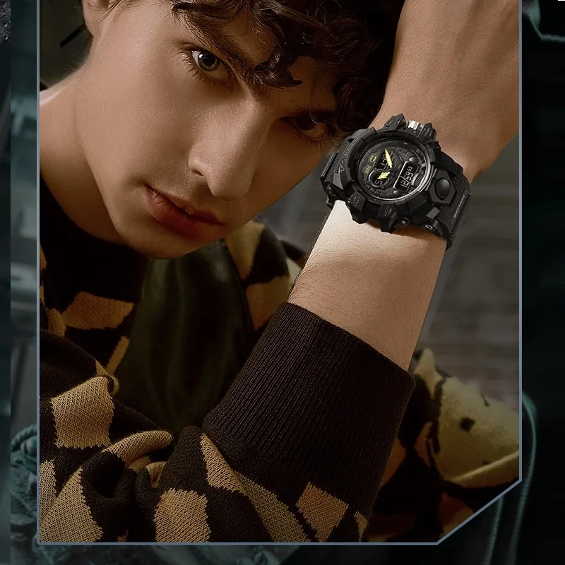 Часы наручные Warner мужские с двойным дисплеем спортивные Бэтменом Суперменом