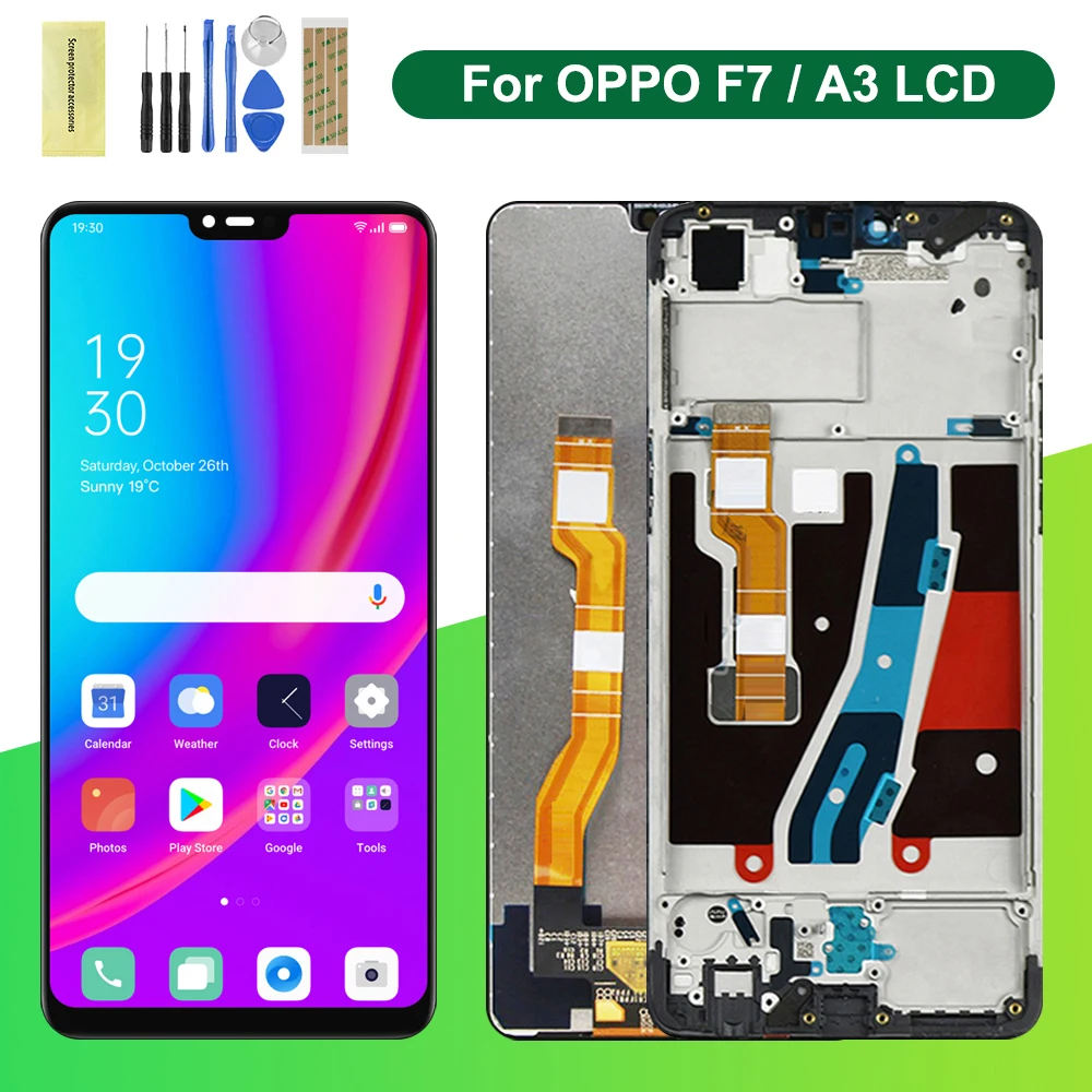6,23 'оригинальный для Oppo F7 LCD CPH1819 дисплей кодирующий преобразователь сенсорного экрана в сборе Замена для Oppo A3 PADM00 ЖК-дисплей с рамкой 6,23 'оригинальный для Oppo F7 LCD CPH1819 дисплей кодирующий преобразователь сенсорного экрана в сборе Замена для Oppo A3 PADM00 ЖК-дисплей с рамкой