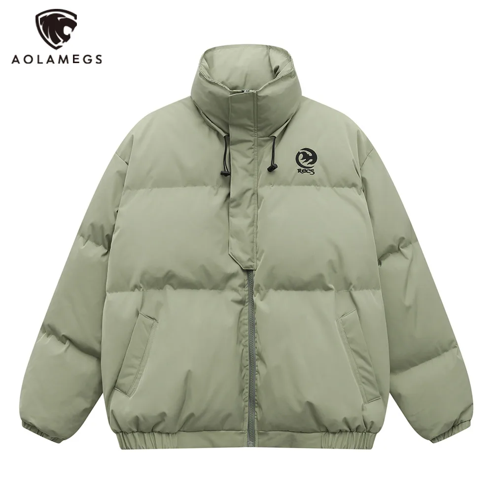 

Men's Waterproof Jacket Parkas Y2K Streetwear Solid Color Warm Jacket Casual Zip Up Winter Padded Coats Outdoor Fashion Outwear