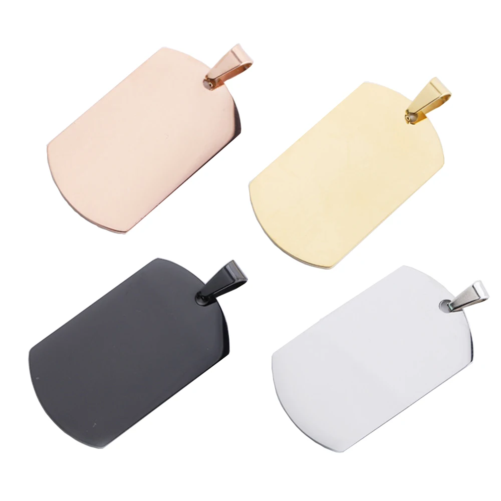 

Stainless Steel Military Dog Tag Blanks for Engraving Jewelry Pendant DIY Key Chain Accessories