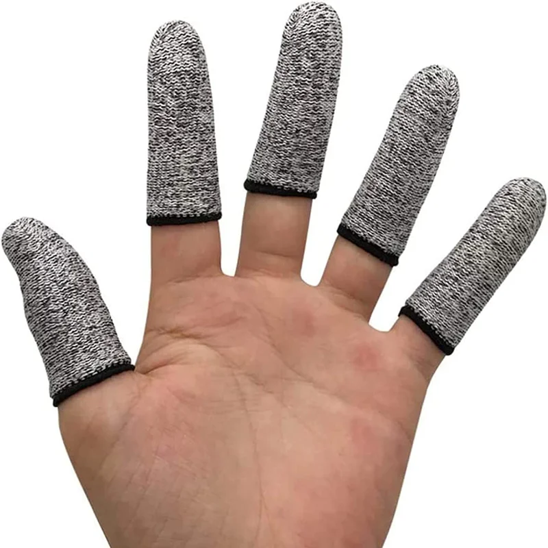 10PCS Finger Cots Cut Resistant Protector Finger Covers Cuts Gloves Life Extender Protectors for Kitchen Work Sculpture