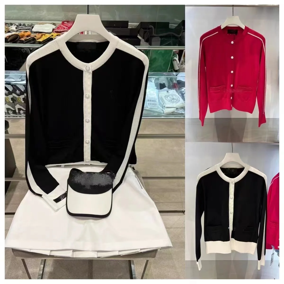 Женский комплект для гольфа с длинными рукавами-вязаный осенне-зимний новый cardean