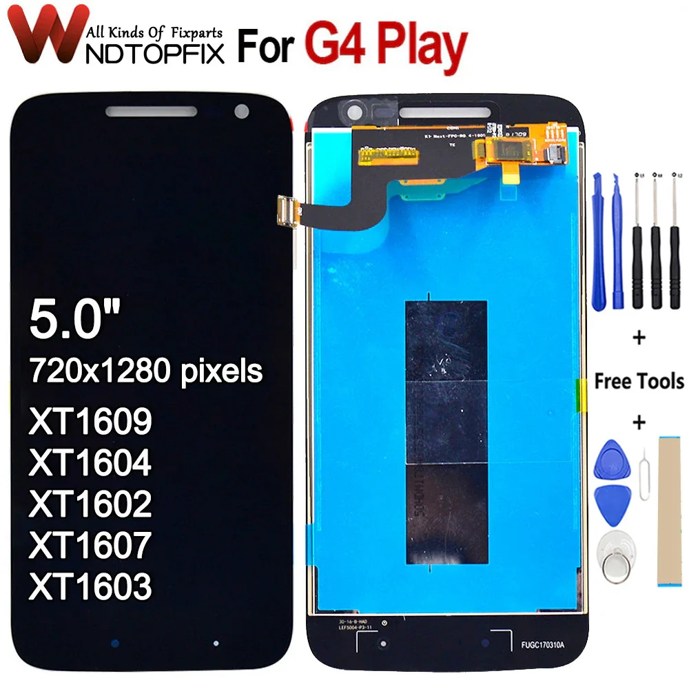 ЖК-дисплей 5,0 дюйма для Motorola Moto G4 Play, сенсорный экран с дигитайзером в сборе Xt1601, Xt1602, XT1603, Xt1604, экран для Moto G4Play, ЖК-дисплей