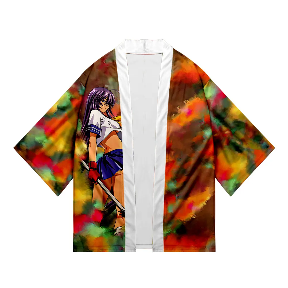 LIANSHUO Men's Shin Ikki Tousen Shirt Basic Short-sleeved Beach Hawaiian Summer Three-point Sleeve Kimono Cardigan Thin Section